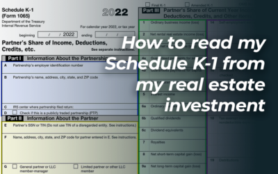 How to read my Schedule K-1 from my real estate investment